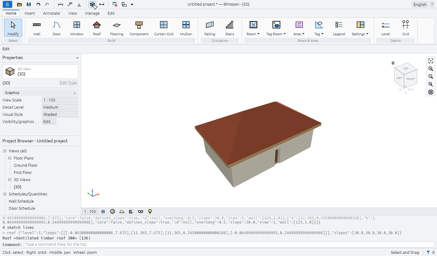 The first house in the 3D view