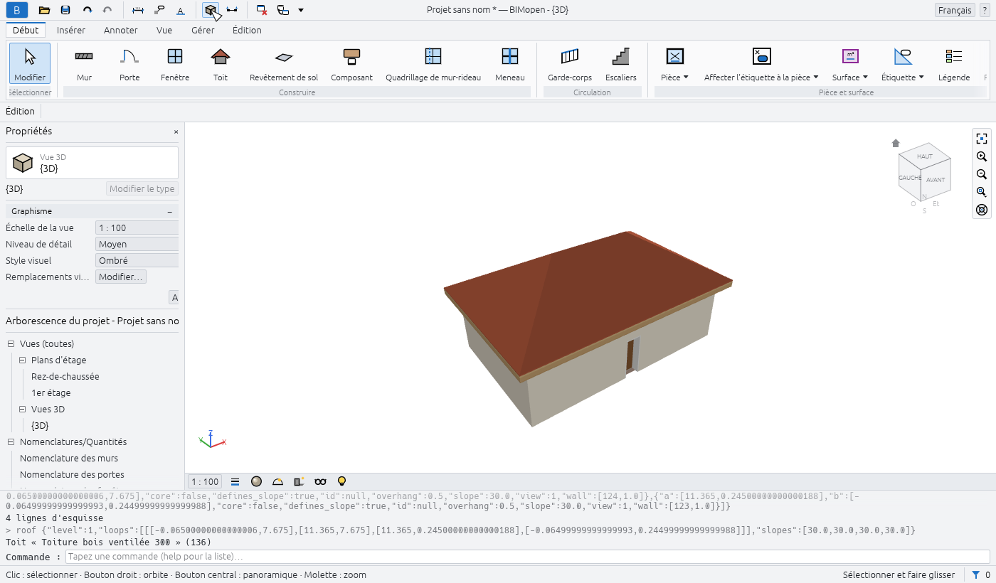 La première maison dans la vue 3D